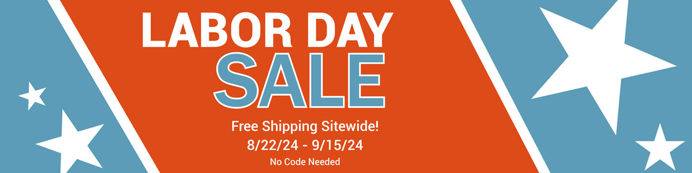 Labor Day Sale: Free Shipping Sitewide. Through 9/15/24