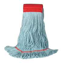 Bright Solutions® Synthetic Blend Blue Wet Mop w/ 5" Wide Band (Size: Large) - Looped End Thumbnail