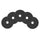 18" Black Floor Stripping Pads - Case of 5