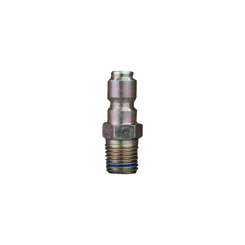 Upright View of the Coupler 1/4" Plug;Male Steel/Zinc Thumbnail