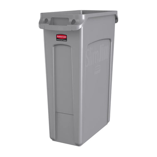 Rubbermaid® Slim Jim® 23 Gallon Gray Vented Trash Can (#FG354060GRAY) Thumbnail