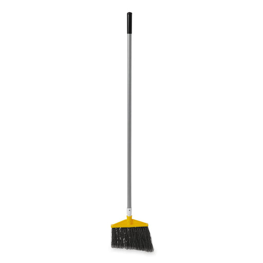 Rubbermaid Commercial Products Angle Broom, Metal Handle, Flagged Polypropylene Fill, Gray Thumbnail