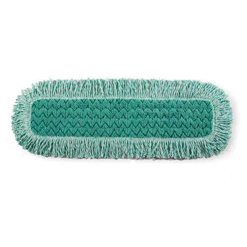 Rubbermaid Commercial Products HYGEN 24" Microfiber Dust Pad with Fringe, Green Thumbnail