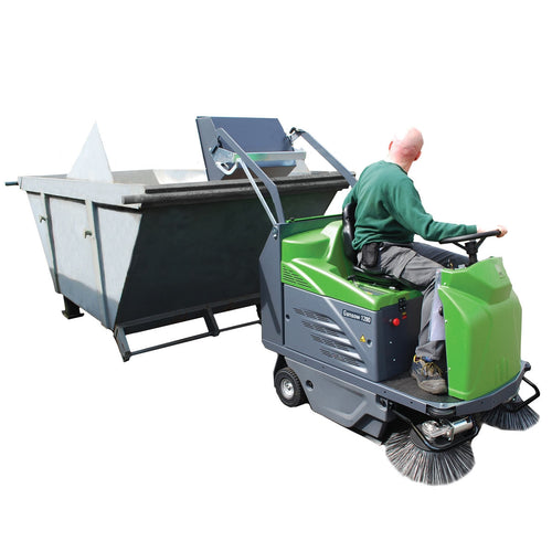 48 inch Large Area Rider Sweeper Hopper Dumping Thumbnail