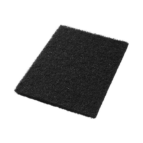 12 x 18 inch Black Floor Stripping Square Pads - Case of 5 Thumbnail