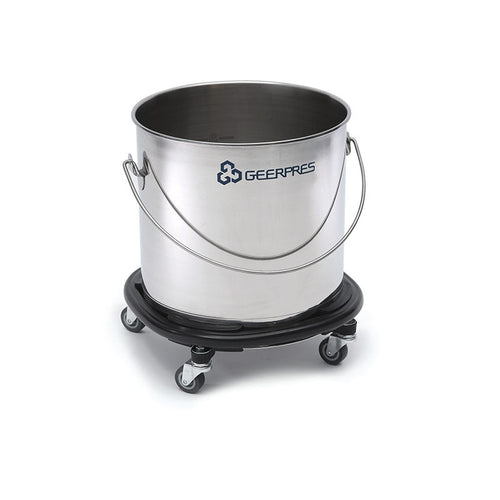 Geerpres® Stainless Steel 32 Qt. Bucket w/ Bumper (8 Gallon) - Part #2223 Thumbnail