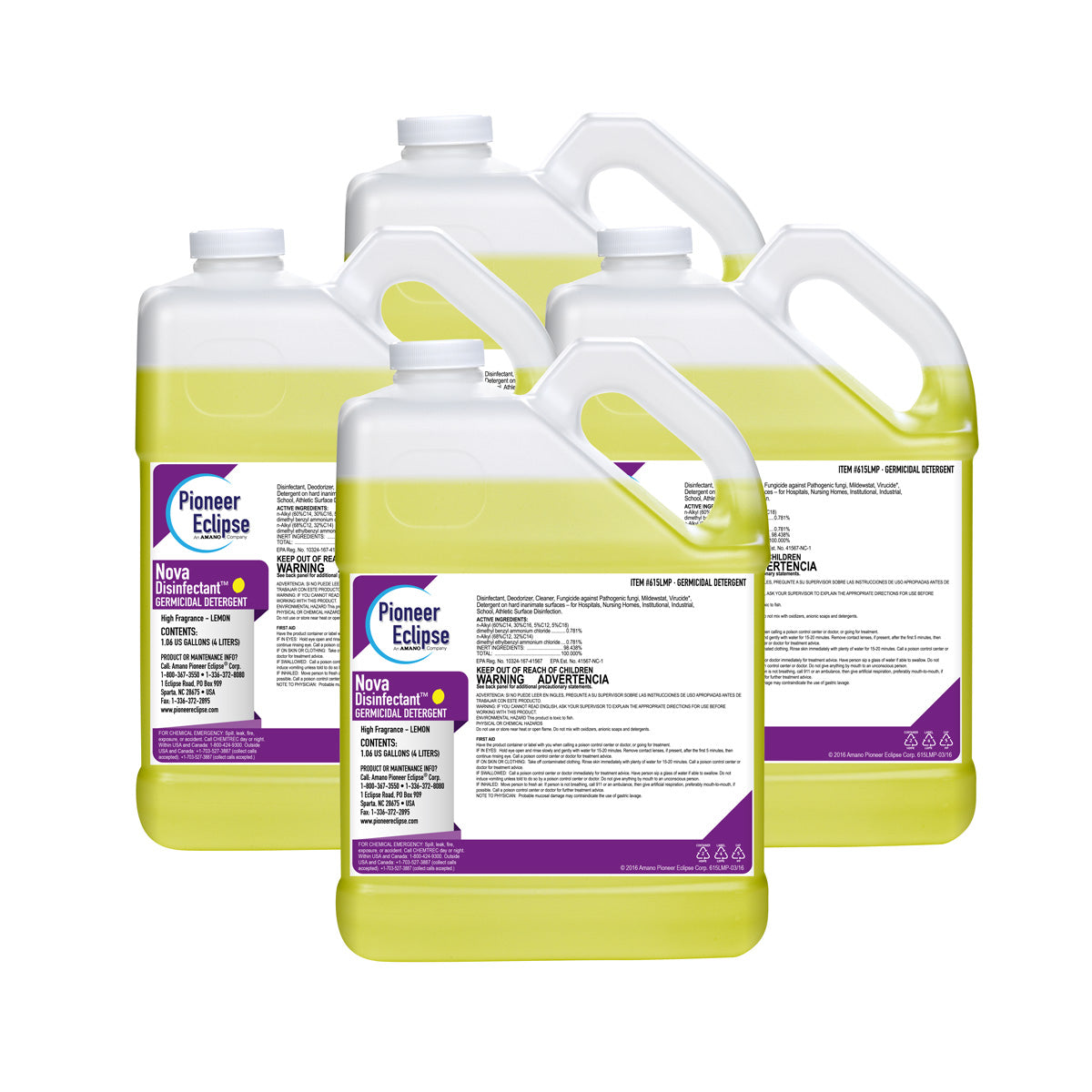 Pioneer Eclipse Nova™ Concentrated Germicidal Cleaner And Disinfectant 615lmp 1 Gallon Bottles