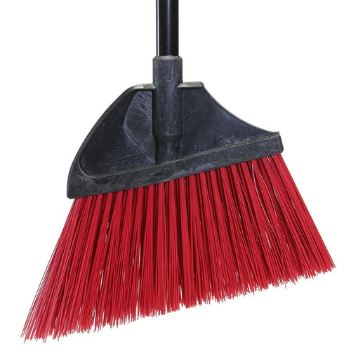 MaxiPlus® 14" Red Unflagged Professional Angle Brooms w/ Metal Handles (Case of 4) - #91284 Thumbnail