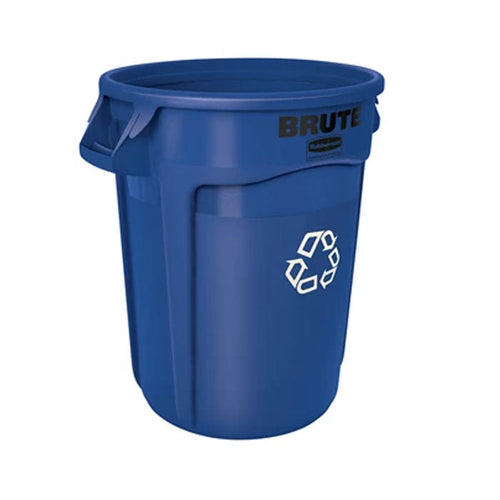 Rubbermaid® Brute® 32 Gallon Vented Round Recycling Container (#FG263273BLUE) - Blue Thumbnail