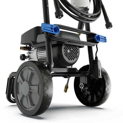 AR Blue Clean BM3000 Pressure Washer - Rear View of Cart with Exhaust Thumbnail