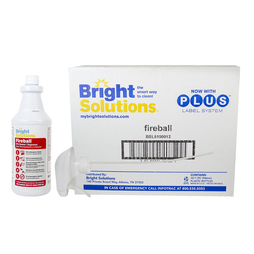 Bright Solutions® ‘Fireball’ RTU Cleaner & Degreaser - Case of 12 Quarts & 1 Trigger Sprayer Thumbnail