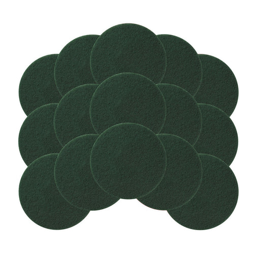 6.5" Green Baseboard & Floor Heavy Duty Scrubbing Pads - Case of 15 Thumbnail