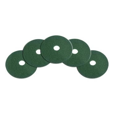 Heavy-Duty Scrubbing Floor Pads, 18 in. Dia, Green, (5-Carton)