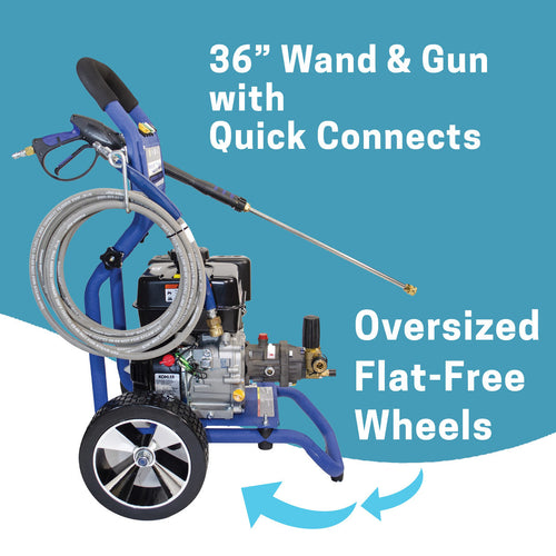 #CF2532K Pressure Washer - 36" Wand and Oversized Flat-Free Wheels Thumbnail