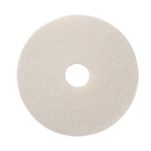 6.5 inch White Round Baseboard Buffing Pad Thumbnail