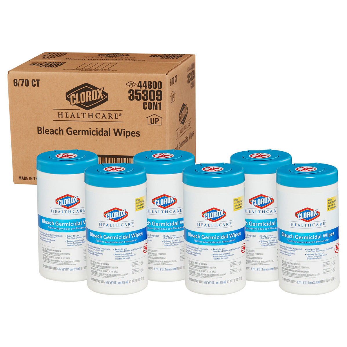 Clorox Healthcare® Unscented Bleach Germicidal Disinfecting Wipes 675 X 9 70 Wipe 5429