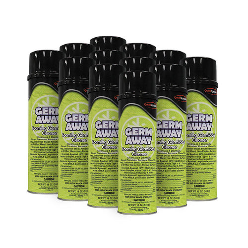 Hospeco® #2170 Germ Away Foaming Germicidal Disinfectant Cleaner (18 oz Aerosol Cans) - Case of 12 Thumbnail