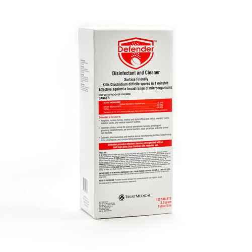 Defender™ EPA-registered Sporicidal Disinfectant, Cleaner & Sanitizer Tablets - 3.3 Gram Tablets Thumbnail