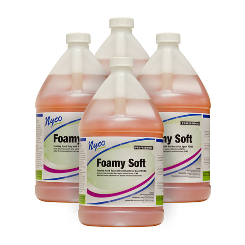 Nyco® Foamy Soft Antibacterial Foaming Hand Soap w/ PCMX (1 Gallon Bottles) - Case of 4 - #NL556-G4 Thumbnail