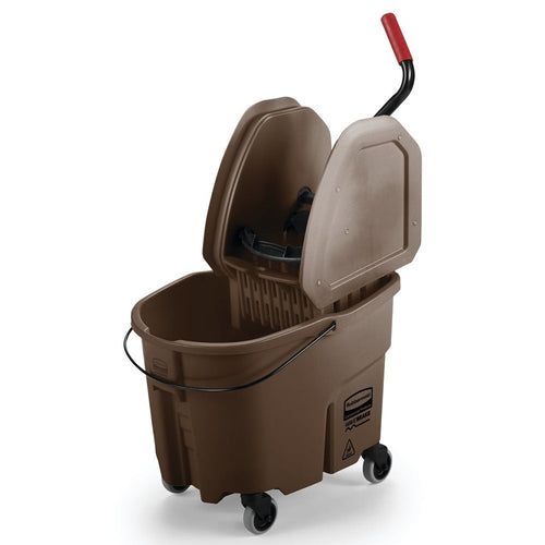 Rubbermaid® WaveBrake® Brown 35 Quart Down Press Mop Bucket & Wringer Thumbnail