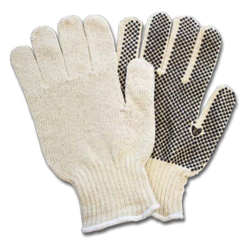 12 Pairs] Black White Work Gloves - Dotted Safety Working Gloves