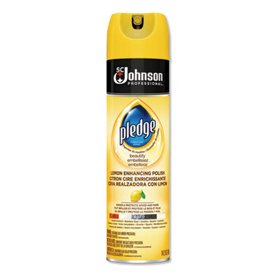 Pledge Enhancing Polish 14.2-oz Lemon Fabric and Upholstery Cleaner Spray  in the Furniture & Upholstery Cleaners department at