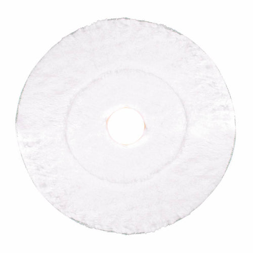 Front of White 20 inch Microfiber Floor Burnishing Bonnet Pad Thumbnail